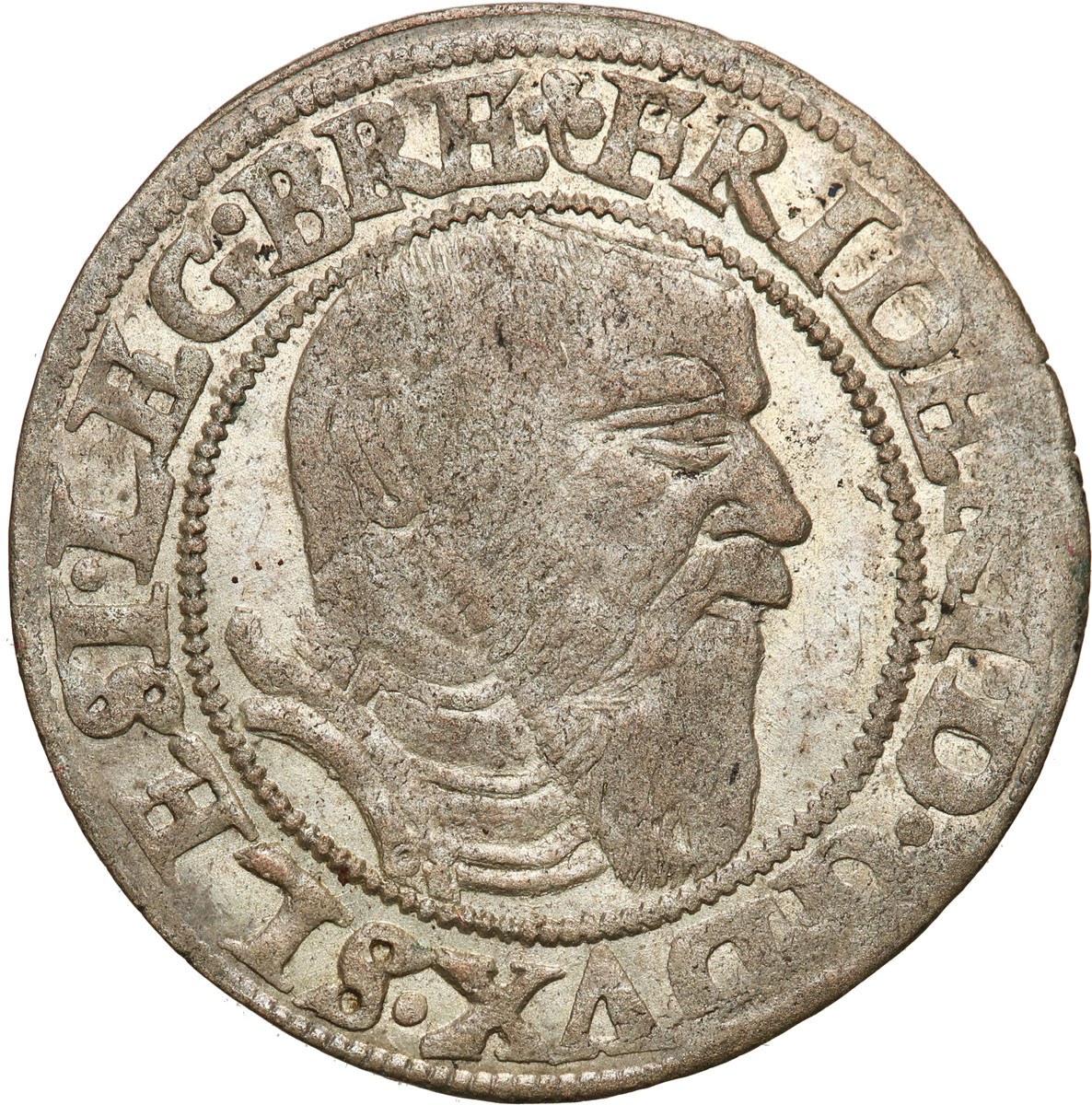 Śląsk, Księstwo Legnicko-Brzesko-Wołowskie. Fryderyk II (1505–1547). Grosz 1545, Legnica
